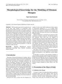 Morphological Knowledge for the Modeling of Ottoman Mosques