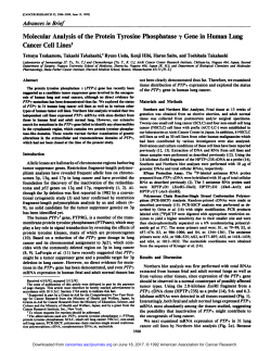 Molecular Analysis of the Protein Tyrosine