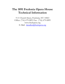 The 1891 Fredonia Opera House
