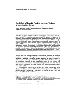 The Effects of Pretrial Publicity on Juror Verdicts