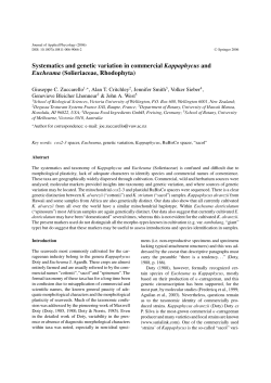 Systematics and genetic variation in commercial