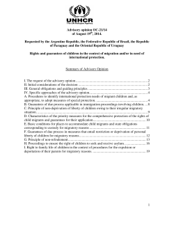 Advisory opinion OC-21/14. Rights and guarantees of