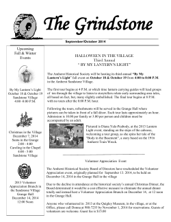 September-October - Amherst Historical Society