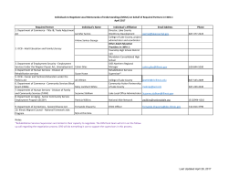 Summary of Individuals to Negotiate Local MOUs