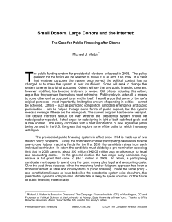 Small Donors, Large Donors and the Internet