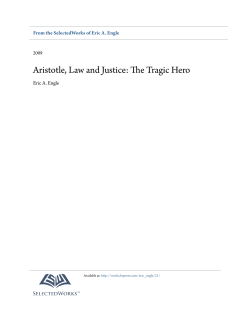 Aristotle, Law and Justice: The Tragic Hero - SelectedWorks