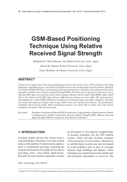GSM-Based Positioning Technique Using Relative Received Signal