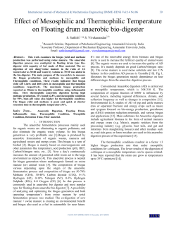 Effect of Mesosphilic and Thermophilic Temperature on