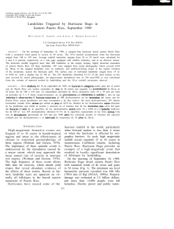 Landslides Triggered by Hurricane Hugo in Eastern Puerto Rico