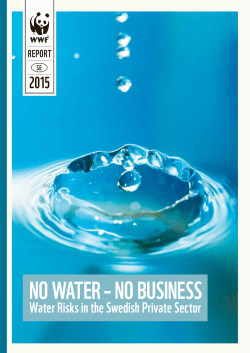 no water &ndash; no business