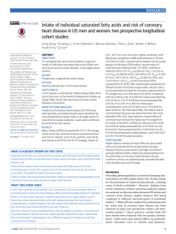 Intake of individual saturated fatty acids and risk of coronary heart