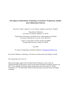 The Impact of Information Technology on Scientists` Productivity