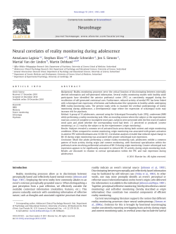 Neural correlates of reality monitoring during adolescence