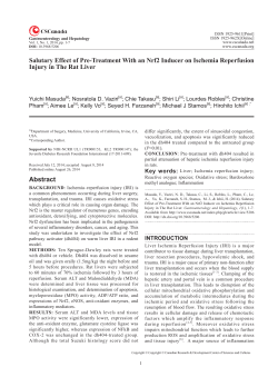 Salutary Effect of Pre-Treatment With an Nrf2 Inducer on Ischemia