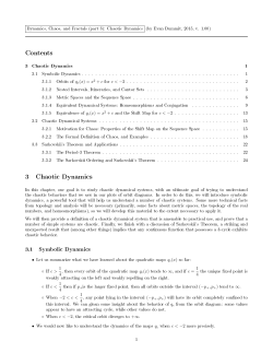 Contents 3 Chaotic Dynamics