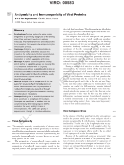 Antigenicity and Immunogenicity of Viral Proteins