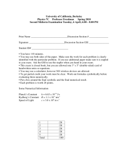 Exam - University of California, Berkeley