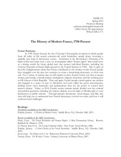 The History of Modern France, 1750-Present