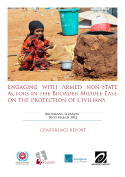 Engaging with Armed non-State Actors in the Broader Middle East
