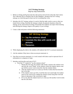 SAT Writing Strategy Step-by