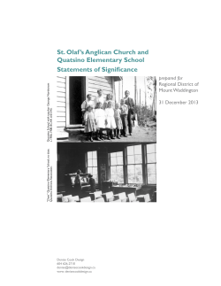 St. Olaf`s Anglican Church and Quatsino Elementary School