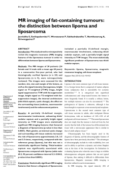 MR imaging of fat-containing tumours: the