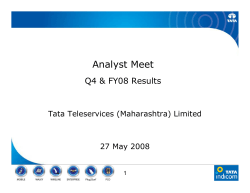 Analyst Meet - Tata Teleservices Ltd.