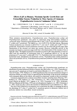 Effects of pH on Biomass, Maximum Specific Growth