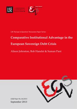 Comparative Institutional Advantage in the European