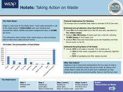Hotels: Taking Action on Waste