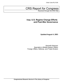 CRS Report for Congress