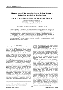 Time-averaged Nuclear Overhauser Effect Distance Restraints