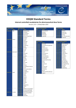 EDQM Standard Terms