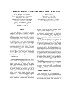 A Rule-Based Approach to Stroke Lesion Analysis from CT Brain