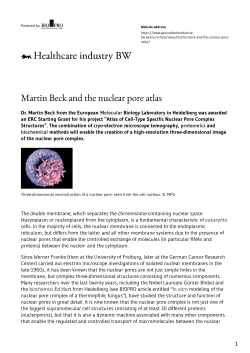 Martin Beck and the nuclear pore atlas