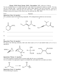 Chem 2500 Final 03 - U of L Class Index