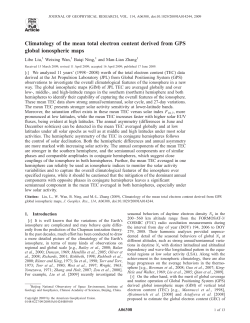 Climatology of the mean total electron content derived from GPS