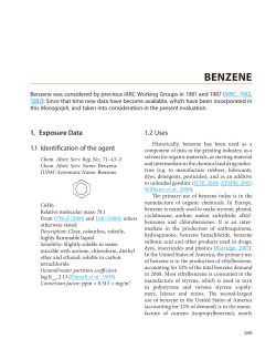 Benzene - IARC Monographs on the Evaluation of Carcinogenic