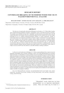 Controlled breaking of mummified wood for use in
