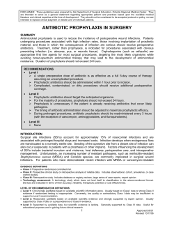 antibiotic prophylaxis in surgery