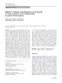 Influence of climate and disturbance on the growth of