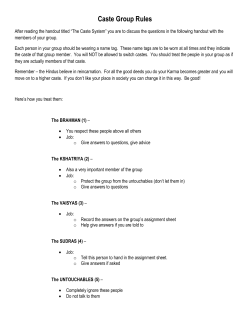 Caste Group Rules