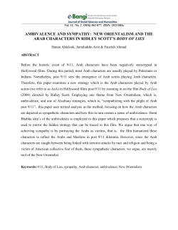 AMBIVALENCE AND SYMPATHY: NEW ORIENTALISM AND THE