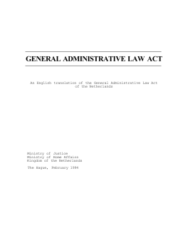 general administrative law act - ACA