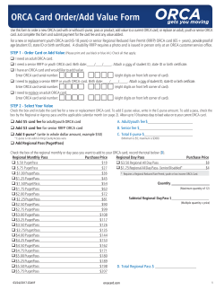 Order Form - Sound Transit