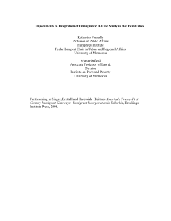 Impediments to Integration of Immigrants