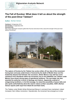 The Fall of Kunduz: What does it tell us about the strength of the post
