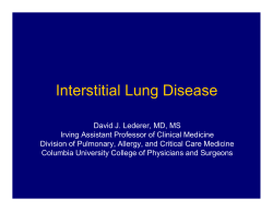 Interstitial Lung Disease