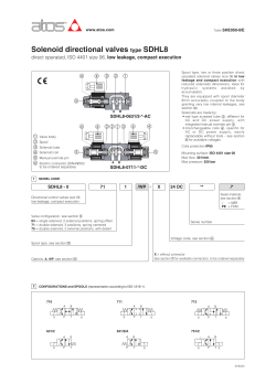 Solenoid directional valves type SDHL8