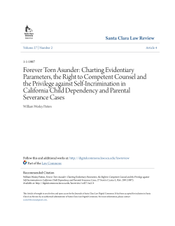 Forever Torn Asunder: Charting Evidentiary Parameters, the Right to